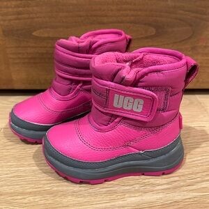 Toddler pink UGG snow boots